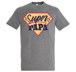 T-Shirt Super Papa Herren Shirt mit lustigem Frontprint