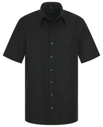 Eterna Kurzarmhemd Comfort Fit Schwarz