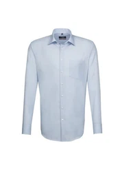 Seidensticker Hemd Kent Modern Blau/Hellblau