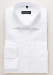 Eterna Langarmhemd Comfort Fit Weiß/Creme