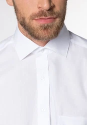 Eterna Langarmhemd Comfort Fit Weiß/Creme