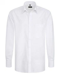 Eterna Langarmhemd Comfort Fit Weiß/Creme