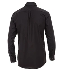 CASAMODA Langarmhemd Comfort Fit NOS Schwarz/Grau/Dunkelbraun