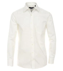 CASAMODA Langarmhemd Comfort Fit NOS Weiß/Creme/Khaki/Beige