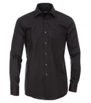 CASAMODA Langarmhemd Comfort Fit NOS Schwarz/Grau/Dunkelbraun