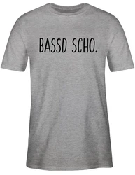 Shirtracer T-Shirt Bassd scho. Franken Hellgrau/Grau/Gold