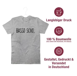 Shirtracer T-Shirt Bassd scho. Franken Hellgrau/Grau/Gold