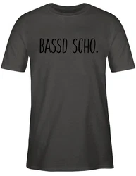 Shirtracer T-Shirt Bassd scho. Franken Gold/Hellgrau/Dunkelgrün/Grün/Rot/Grau