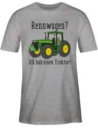 Shirtracer T-Shirt Rennwagen Ich habe einen Traktor Geschenk Landwirt Trecker Bauer Ges Traktor Rot/Dunkelgrün