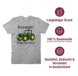 Shirtracer T-Shirt Rennwagen Ich habe einen Traktor Geschenk Landwirt Trecker Bauer Ges Traktor Rot/Dunkelgrün