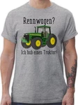 Shirtracer T-Shirt Rennwagen Ich habe einen Traktor Geschenk Landwirt Trecker Bauer Ges Traktor Rot/Dunkelgrün