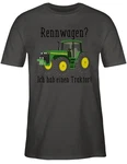 Shirtracer T-Shirt Rennwagen Ich habe einen Traktor Geschenk Landwirt Trecker Bauer Ges Traktor Dunkelgrün/Rot