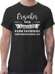 Shirtracer T-Shirt Erzieher weil Superheld keine offizielle Berufsbezeichnung ist Creme/Schwarz
