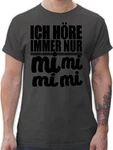 Shirtracer T-Shirt MiMiMi - Ich höre immer Mimimi Sprüche Statement mit Spruch Braun/Dunkelbraun