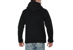 KUNST UND MAGIE Kapuzenstrickjacke Herren Schwarz/Dunkelgrau/Braun
