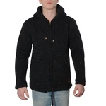 KUNST UND MAGIE Kapuzenstrickjacke Herren Schwarz/Dunkelgrau/Braun