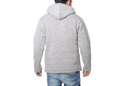 KUNST UND MAGIE Kapuzenstrickjacke Herren Grau/Hellgrau