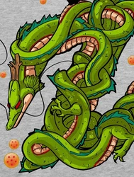 style3 T-Shirt Drache Shenlong Super Dragonball Z GT Songoku DBZ Daima Hellgrau/Grün