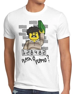 style3 T-Shirt Pablo Escobar Plata o Plomo Weiß/Grau style3 T-Shirt Pablo Escobar Plata o Plomo Weiß/Grau