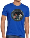 Style3 T-Shirt Future Crew Anime Captain Future Raumschiff Blau/Hellblau/Dunkelblau