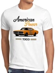 American Power T-Shirt Style3 (charger) Rot/Blau/Orange/Grau/Creme/Gelb