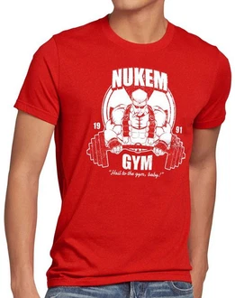 style3 T-Shirt Nuke Gym Ego Shooter DOS DOOM Baby Dunkelrot/Rosa/Rot