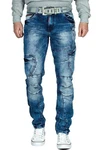 Cipo & Baxx Regular-fit-Jeans Cargo Hose BA-CD478 Blau