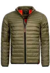 Indicode Herren Islington Steppjacke mit Stehkragen Dunkelgrün/Grün