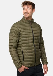 Indicode Herren Islington Steppjacke mit Stehkragen Dunkelgrün/Grün