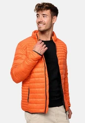 Indicode Herren Islington Steppjacke mit Stehkragen Orange