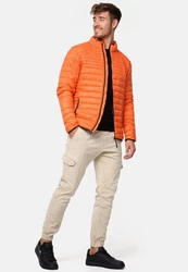Indicode Herren Islington Steppjacke mit Stehkragen Orange
