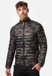 Indicode Herren Islington Steppjacke mit Stehkragen Dunkelgrün/Schwarz/Braun/Grün/Rot