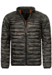 Indicode Herren Islington Steppjacke mit Stehkragen Dunkelgrün/Schwarz/Braun/Grün/Rot
