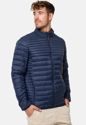 Indicode Herren Islington Steppjacke mit Stehkragen Dunkelblau/Hellblau