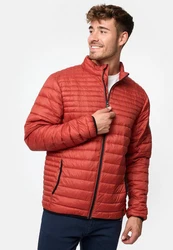 Indicode Herren Islington Steppjacke mit Stehkragen Rot