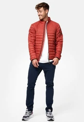 Indicode Herren Islington Steppjacke mit Stehkragen Rot