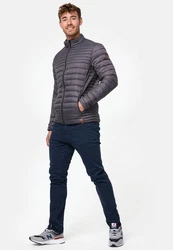 Indicode Herren Islington Steppjacke mit Stehkragen Rot