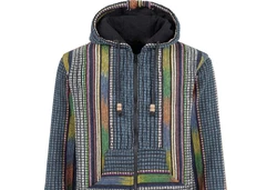 Kunst und Magie Kurzjacke Kapuzenjacke Kapu Hoodie Mischfarben/Orange/Gelb/Grau/Schwarz