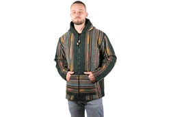 Kunst und Magie Kurzjacke Kapuzenjacke Kapu Hoodie Grün/Mischfarben/Gelb