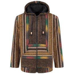 Kurzjacke Kapuzenjacke Kapu Hoodie+Kapuze&Kngurutasche Hippie Jacke Gheri Nepal