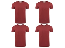 riverso T-Shirt RIVAaron O-Neck 4er Pack Dunkelrot/Rot/Bordeaux