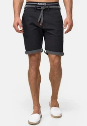 Indicode Chinoshorts Acton Dunkelblau/Grau/Dunkelgrau