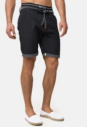 Indicode Chinoshorts Acton Dunkelblau/Grau/Dunkelgrau