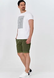 Indicode Chinoshorts Caedmon Dunkelgrün/Khaki/Grün