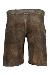 Krüger Trachtenlederhose Trachtenlook Helios Arijus Herren Braun/Khaki/Dunkelbraun