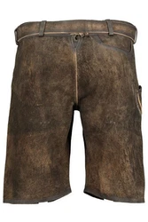 Krüger Trachtenlederhose Trachtenlook Helios Arijus Herren Braun/Khaki/Dunkelbraun