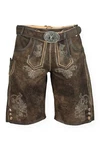 Krüger Trachtenlederhose Trachtenlook Helios Arijus Herren Braun/Khaki/Dunkelbraun
