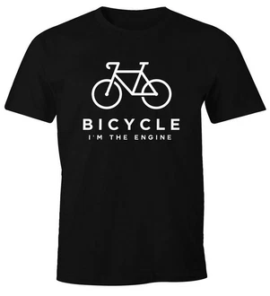MoonWorks Print-Shirt Herren T-Shirt Fahrrad Sprüche Bicycle I'm the Engine Bike Rad MoonWorks Print-Shirt Herren T-Shirt Fahrrad Sprüche Bicycle I'm the Engine Bike Rad