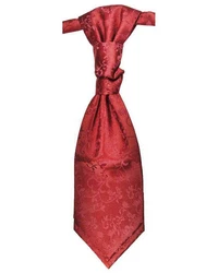 Paul Malone Anzugweste Herren Hochzeitsweste mit Plastron Set (V) bordeaux/rot (V95)