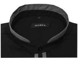 Huber Hemden Langarmhemd HU-0084 Hoher Stehkragen Verdeckte Leiste Regular Fit HU-0084